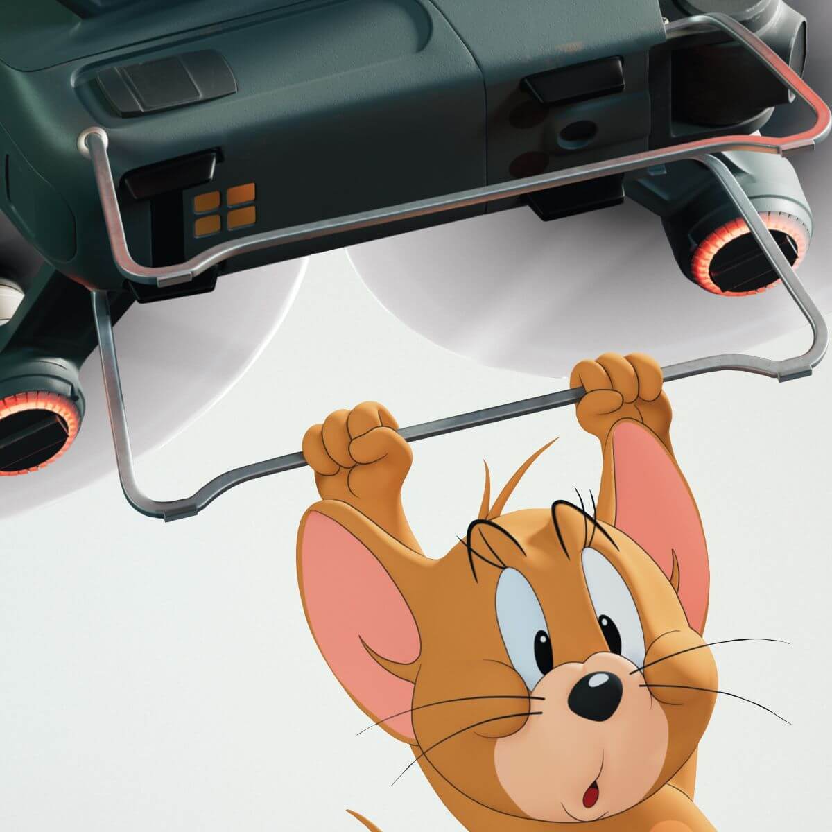 Tom & Jerry: Jerry Hanging on A Drone Licensed Wall Sticker