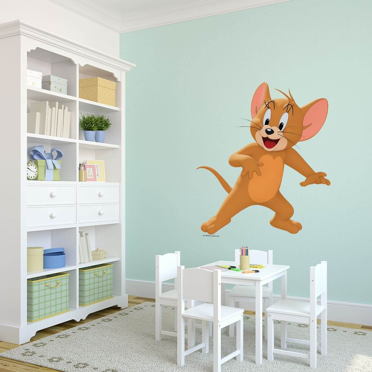 Kismet Decals Tom & Jerry: Jerry Ready for Action Licensed Wall Sticker - Easy DIY Home & Room Decor Cartoon Wall Art - Kismet Decals