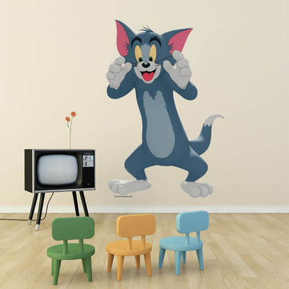 Kismet Decals Tom & Jerry: Sneaky Tom Licensed Wall Sticker - Easy DIY Home & Room Decor Cartoon Wall Art - Kismet Decals