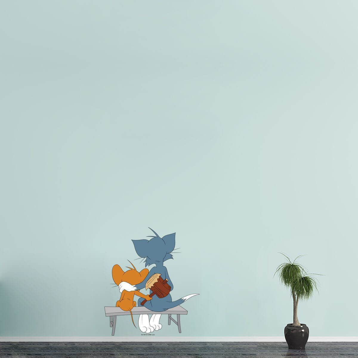 Kismet Decals Tom & Jerry: Tom & Jerry Frenemies Licensed Wall Sticker - Easy DIY Home & Room Decor Cartoon Wall Art - Kismet Decals