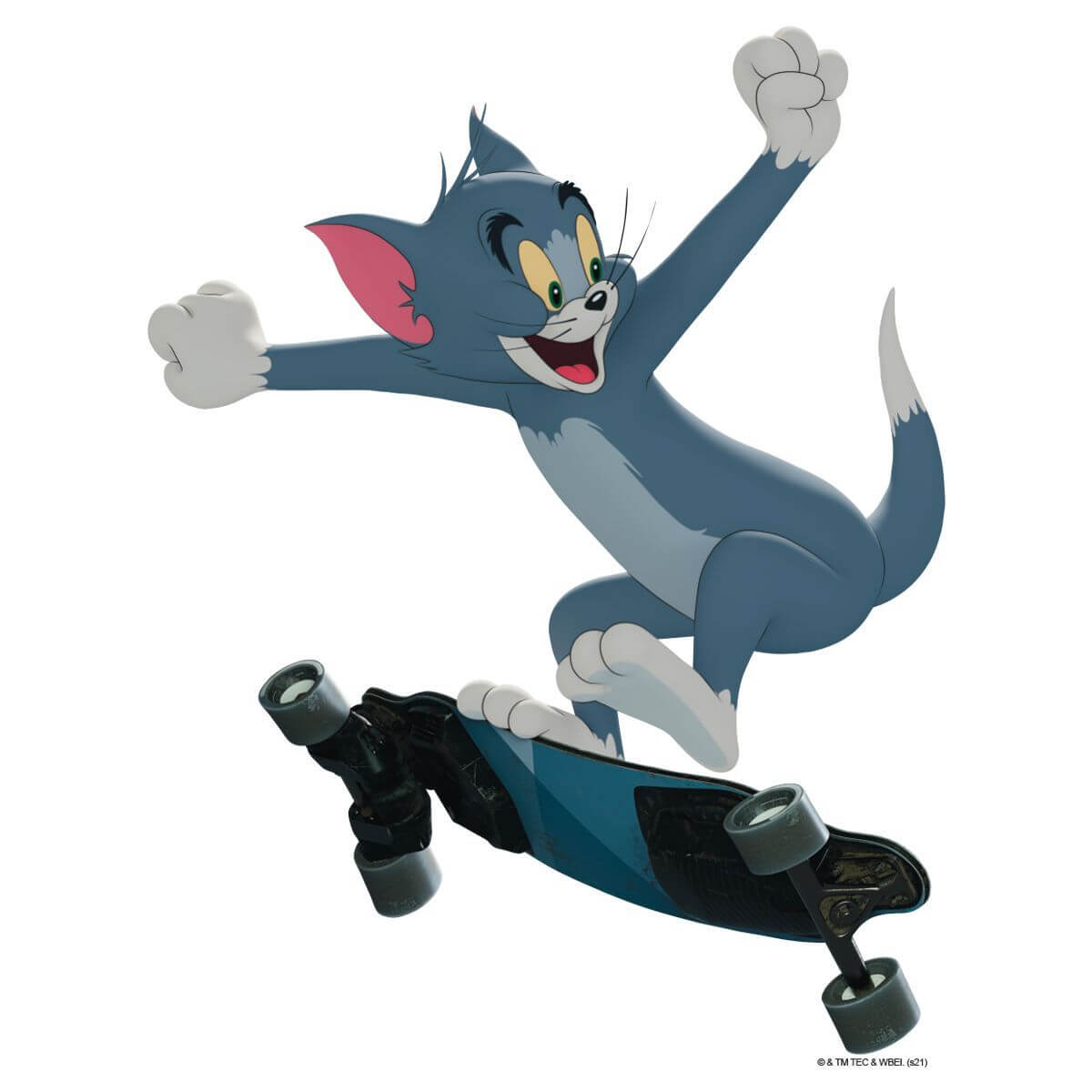 Kismet Decals Tom & Jerry: Tom on His Skateboard Licensed Wall Sticker - Easy DIY Home & Room Decor Cartoon Wall Art - Kismet Decals