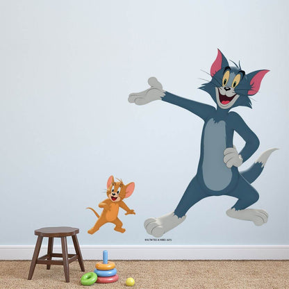 Kismet Decals Tom & Jerry: Welcome! Licensed Wall Sticker - Easy DIY Home & Room Decor Cartoon Wall Art - Kismet Decals