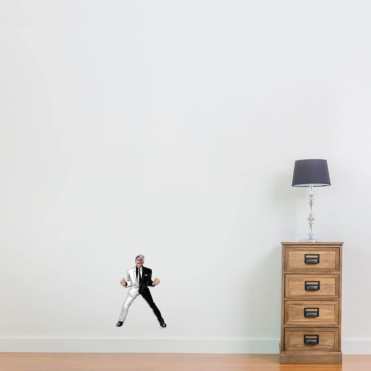Kismet Decals Two-Face Crime Boss Licensed Wall Sticker - Easy DIY Justice League Home & Room Decor Wall Art - Kismet Decals