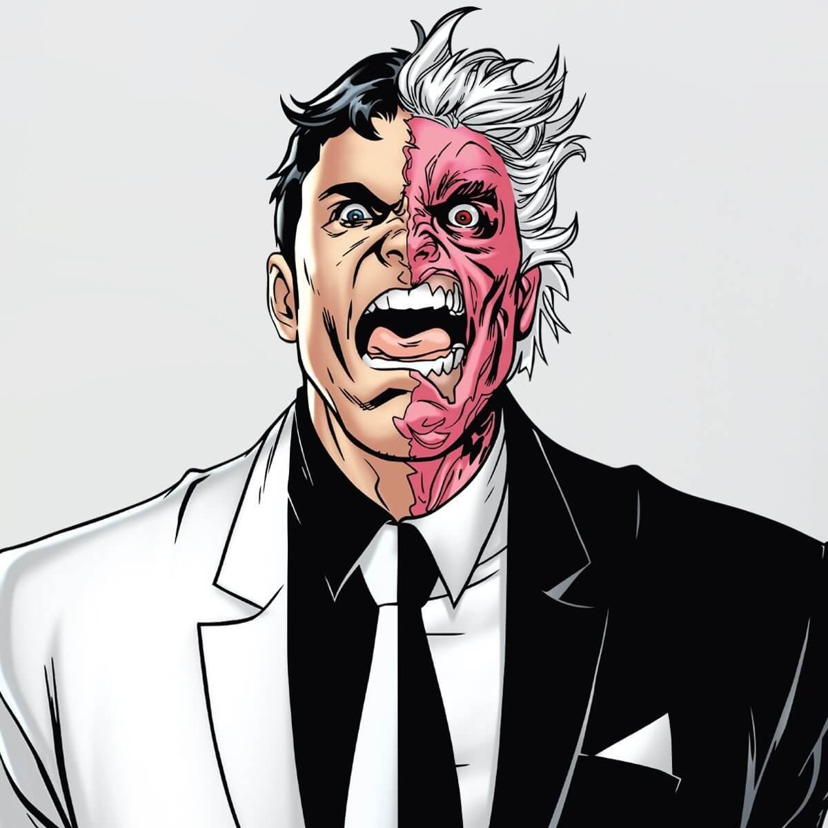 Kismet Decals Two-Face Crime Boss Licensed Wall Sticker - Easy DIY Justice League Home & Room Decor Wall Art - Kismet Decals