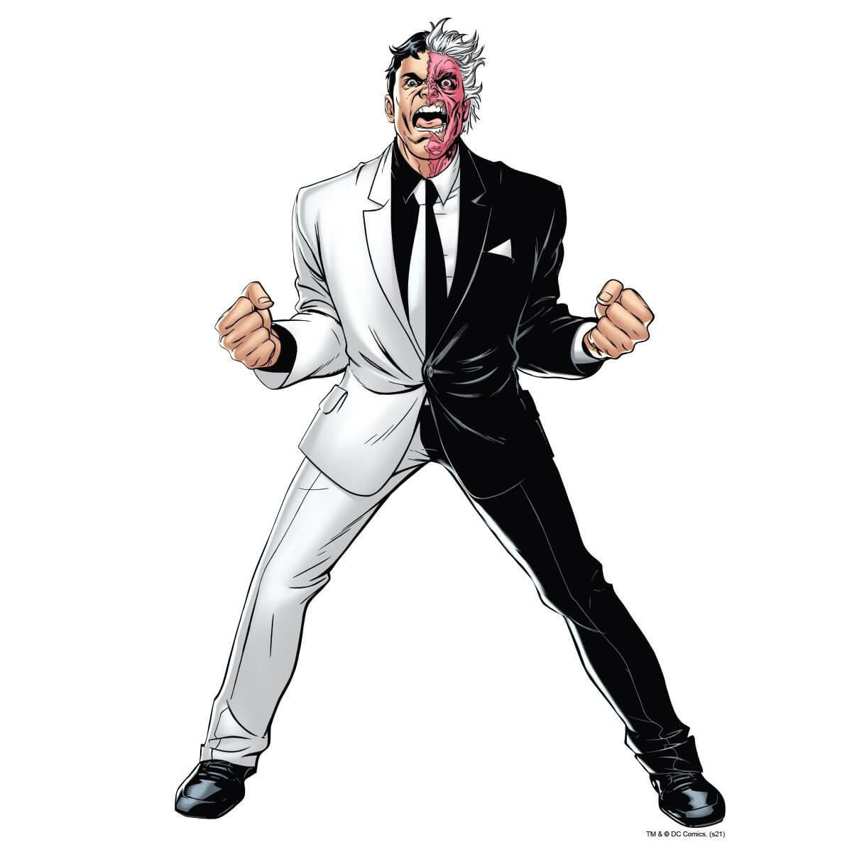 Kismet Decals Two-Face Crime Boss Licensed Wall Sticker - Easy DIY Justice League Home & Room Decor Wall Art - Kismet Decals