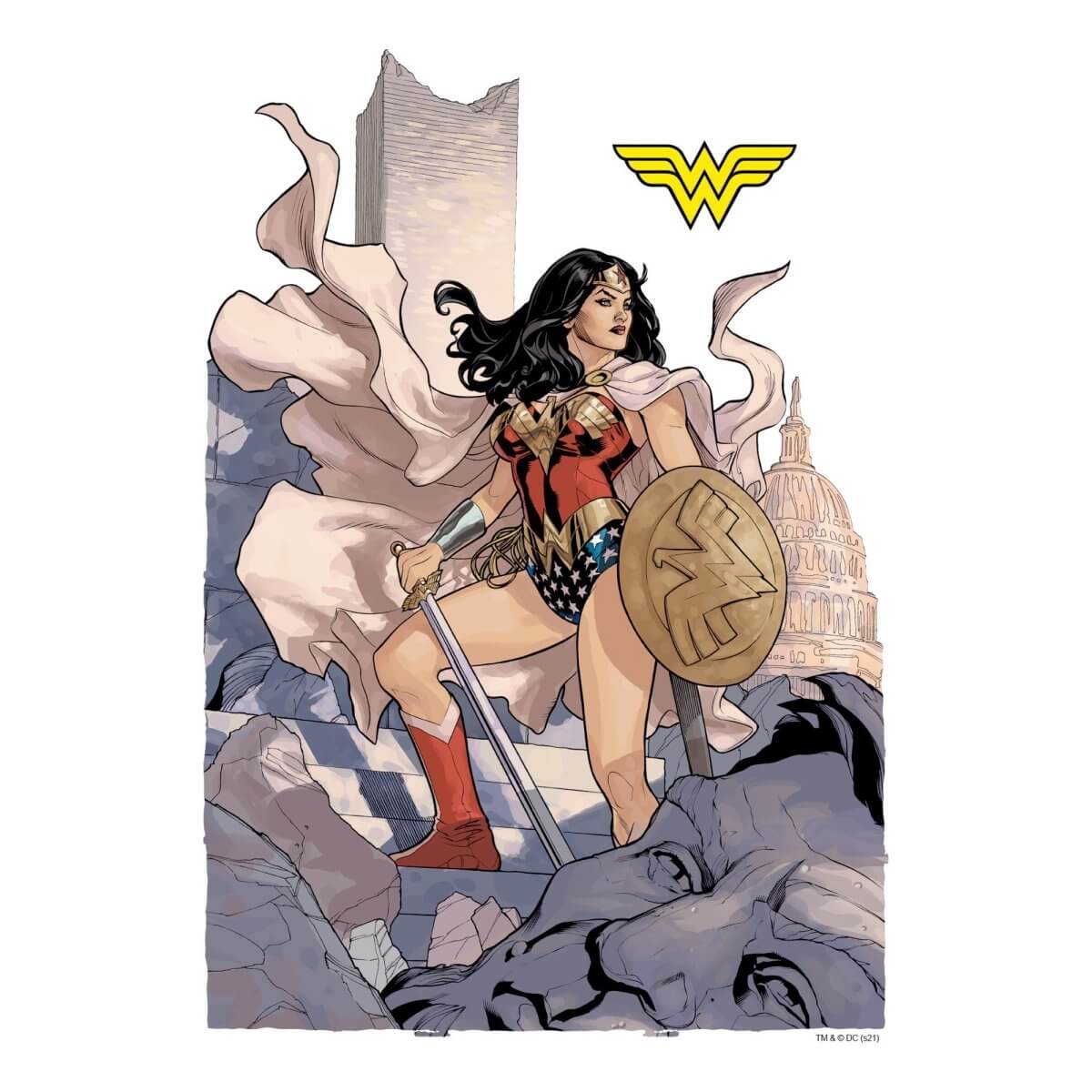 Kismet Decals Wonder Woman #13 Comic Cover Series Officially Licensed Wall Sticker - Easy DIY DC Comics Home, Kids or Adult Bedroom, Office, Living Room Decor Wall Art - Kismet Decals