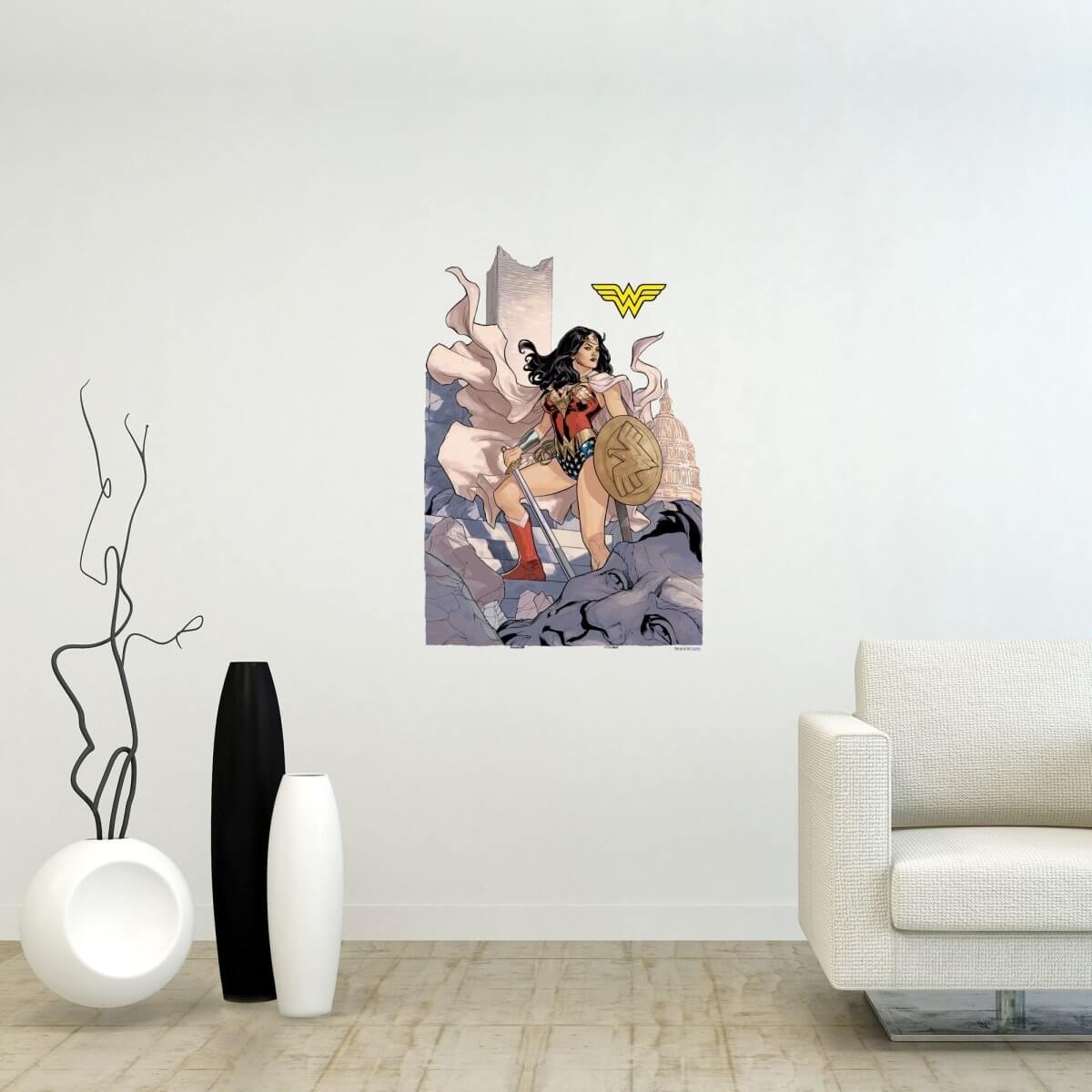 Kismet Decals Wonder Woman #13 Comic Cover Series Officially Licensed Wall Sticker - Easy DIY DC Comics Home, Kids or Adult Bedroom, Office, Living Room Decor Wall Art - Kismet Decals