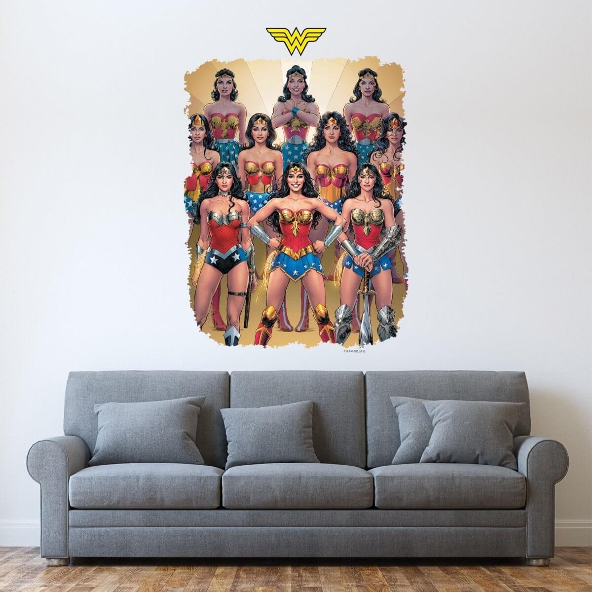 Kismet Decals Wonder Woman #750 Var. Comic Cover Series Officially Licensed Wall Sticker - Easy DIY DC Comics Home, Kids or Adult Bedroom, Office, Living Room Decor Wall Art - Kismet Decals