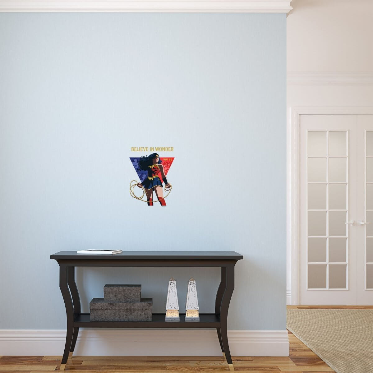 Kismet Decals Wonder Woman Believe in Wonder Officially Licensed Wall Sticker - Easy DIY DC Comics Home, Kids or Adult Bedroom, Office, Living Room Decor Wall Art - Kismet Decals