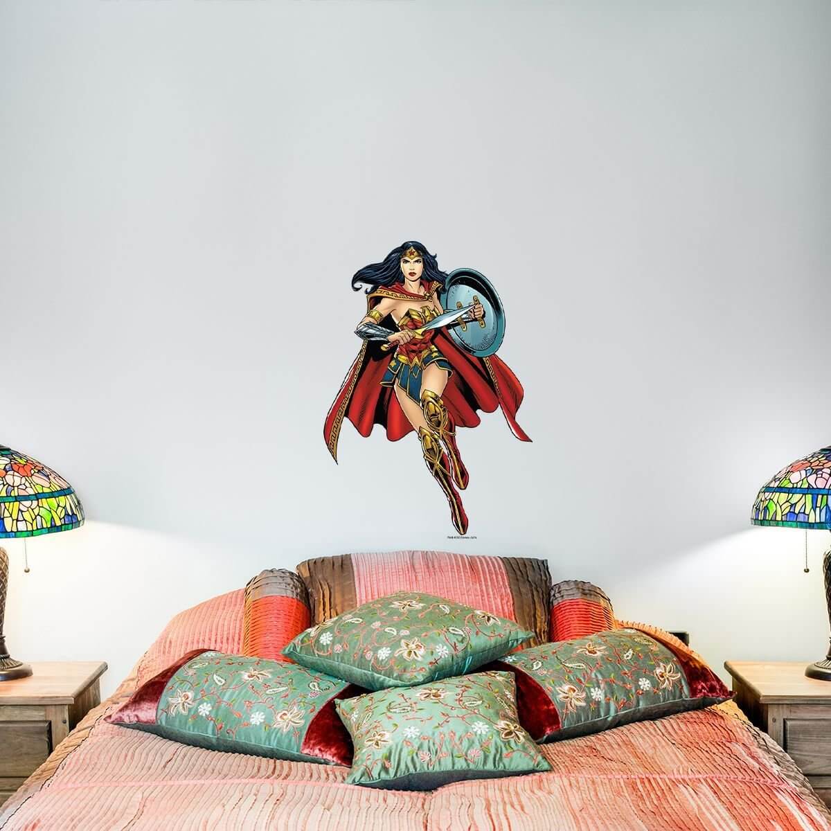Kismet Decals Wonder Woman Combat Ready Licensed Wall Sticker - Easy DIY Justice League Home & Room Decor Wall Art - Kismet Decals