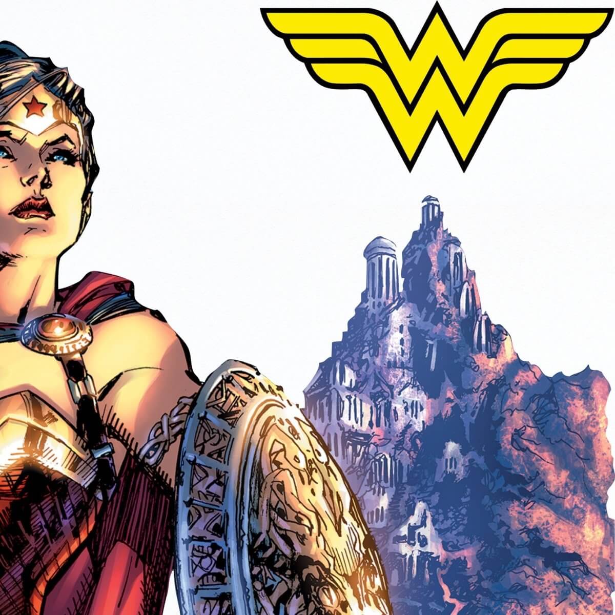 Kismet Decals Wonder Woman Comic Art by Jim Lee Officially Licensed Wall Sticker - Easy DIY DC Comics Home, Kids or Adult Bedroom, Office, Living Room Decor Wall Art - Kismet Decals