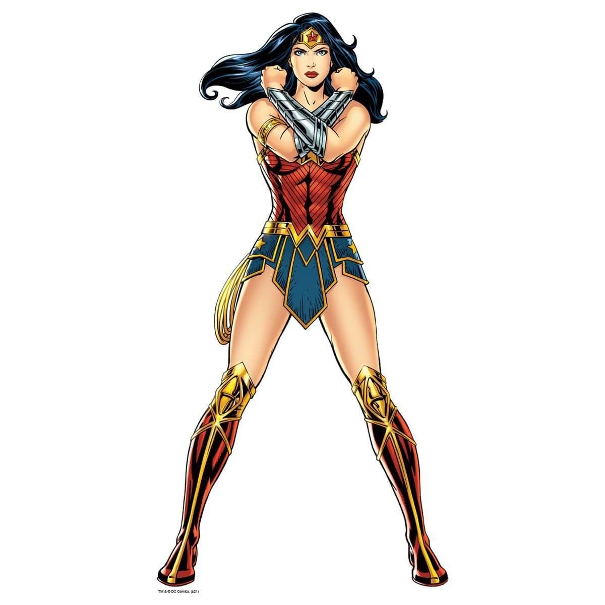 Kismet Decals Wonder Woman Defense Licensed Wall Sticker - Easy DIY Justice League Home & Room Decor Wall Art - Kismet Decals