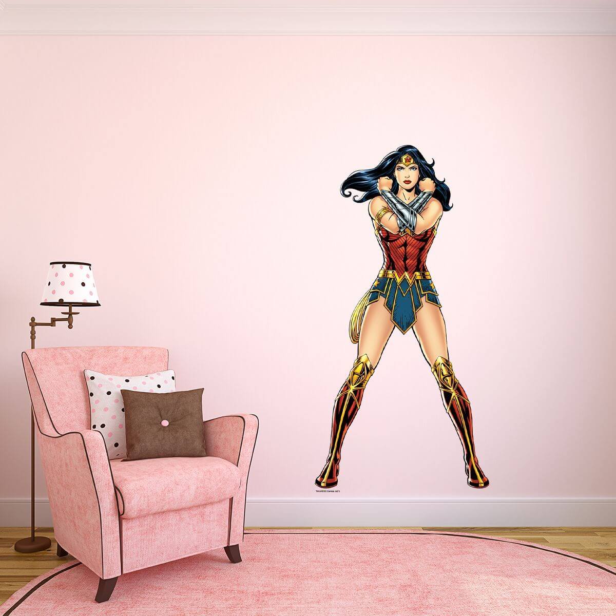 Kismet Decals Wonder Woman Defense Licensed Wall Sticker - Easy DIY Justice League Home & Room Decor Wall Art - Kismet Decals