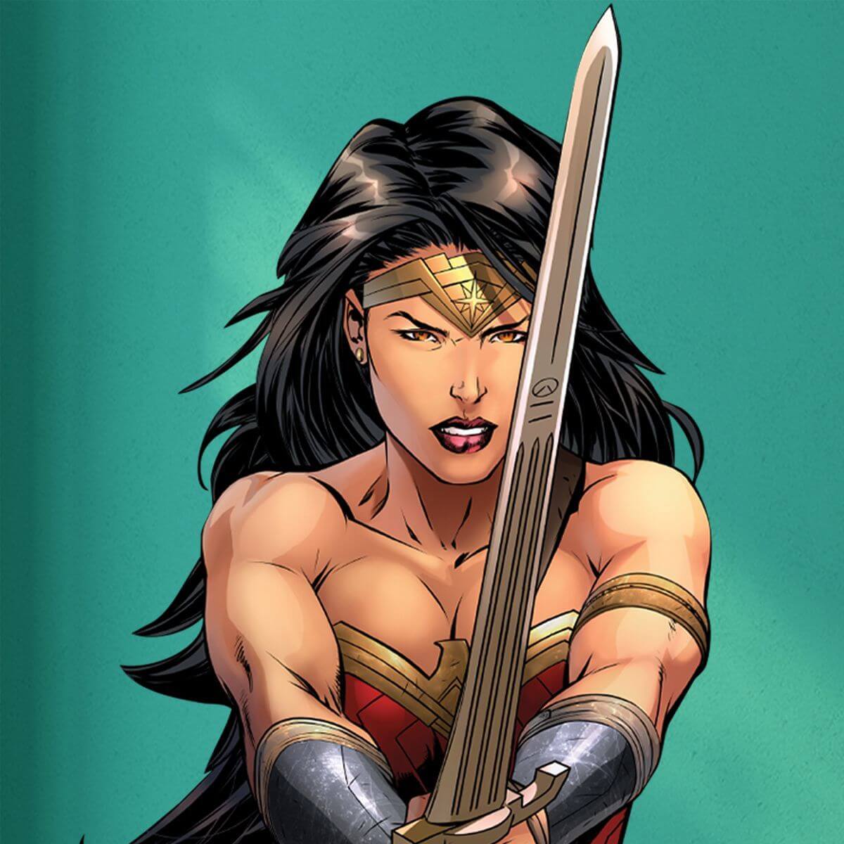 Kismet Decals Wonder Woman Fearless Licensed Wall Sticker - Easy DIY Justice League Home & Room Decor Wall Art - Kismet Decals