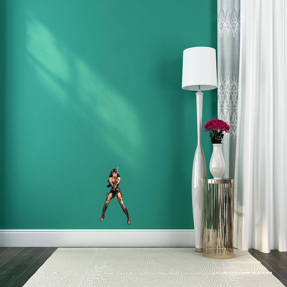 Kismet Decals Wonder Woman Fearless Licensed Wall Sticker - Easy DIY Justice League Home & Room Decor Wall Art - Kismet Decals