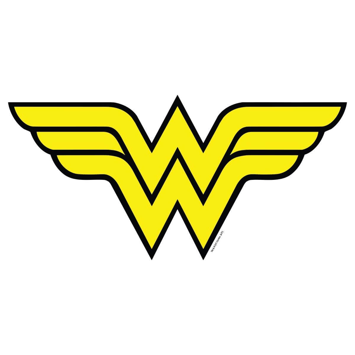 Kismet Decals Wonder Woman Logo Licensed Wall Sticker - Easy DIY Justice League Home & Room Decor Wall Art - Kismet Decals
