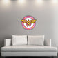 Kismet Decals Wonder Woman Pink and Yellow WW Logo Officially Licensed Wall Sticker - Easy DIY DC Comics Home, Kids or Adult Bedroom, Office, Living Room Decor Wall Art - Kismet Decals