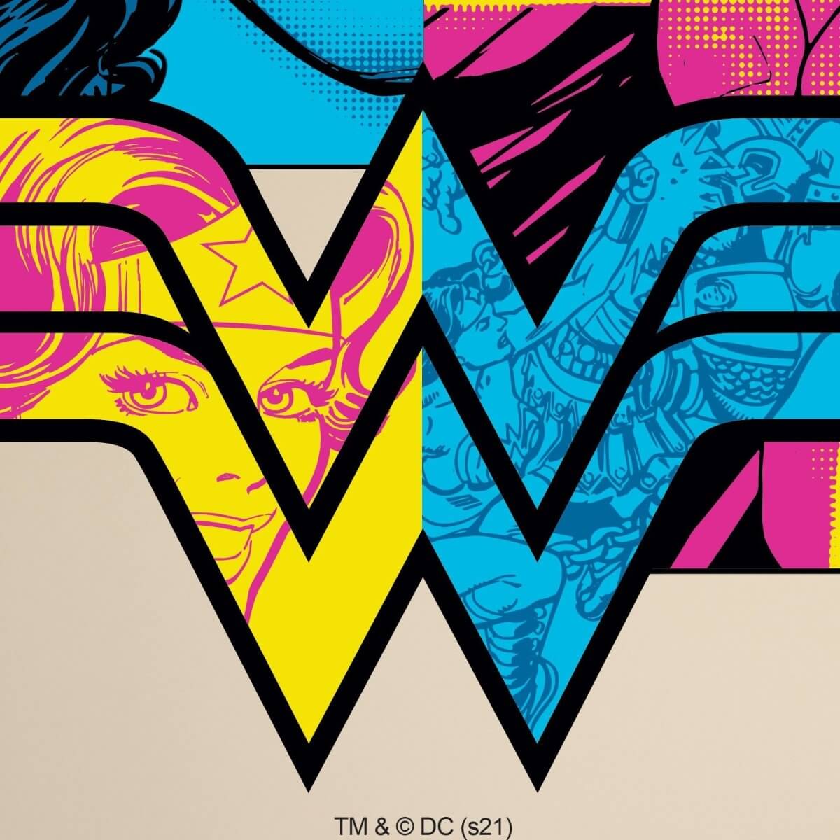 Kismet Decals Wonder Woman Portrait + Battle ready Officially Licensed Wall Sticker - Easy DIY DC Comics Home, Kids or Adult Bedroom, Office, Living Room Decor Wall Art - Kismet Decals