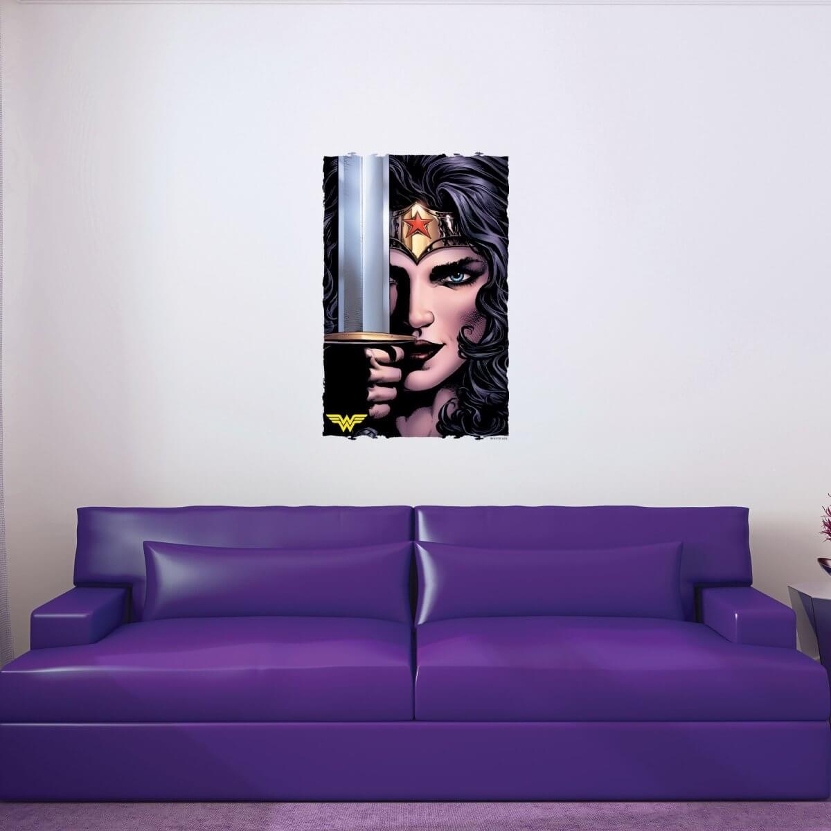 Kismet Decals Wonder Woman: Rebirth #1 Comic Cover Series Officially Licensed Wall Sticker - Easy DIY DC Comics Home, Kids or Adult Bedroom, Office, Living Room Decor Wall Art - Kismet Decals