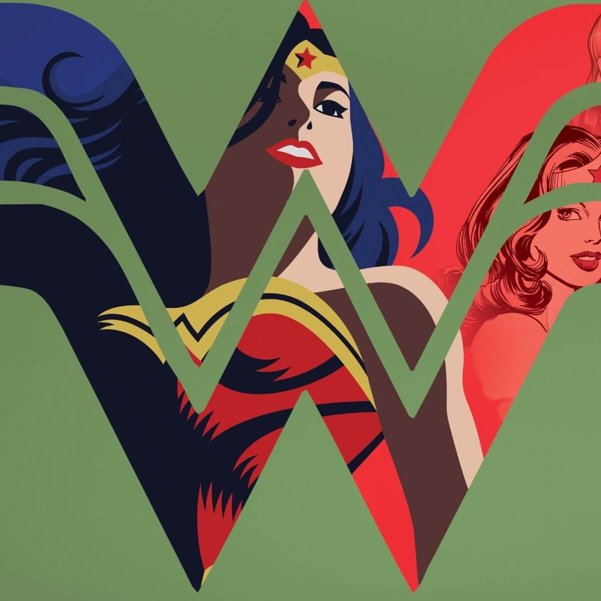 Kismet Decals Wonder Woman Truth Compassion Strength Officially Licensed Wall Sticker - Easy DIY DC Comics Home, Kids or Adult Bedroom, Office, Living Room Decor Wall Art - Kismet Decals
