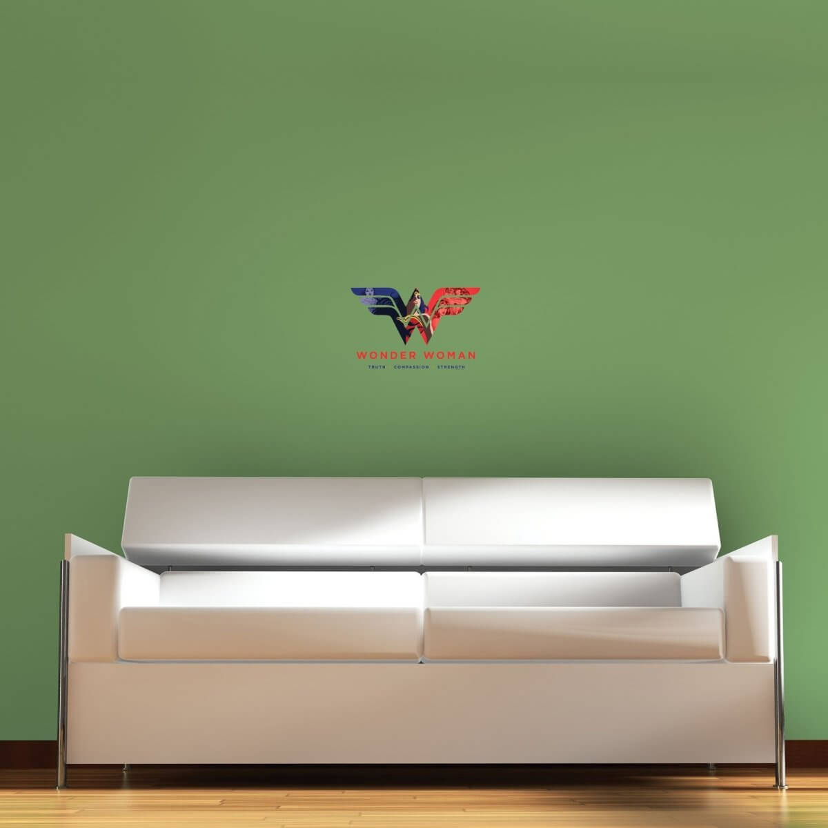 Kismet Decals Wonder Woman Truth Compassion Strength Officially Licensed Wall Sticker - Easy DIY DC Comics Home, Kids or Adult Bedroom, Office, Living Room Decor Wall Art - Kismet Decals