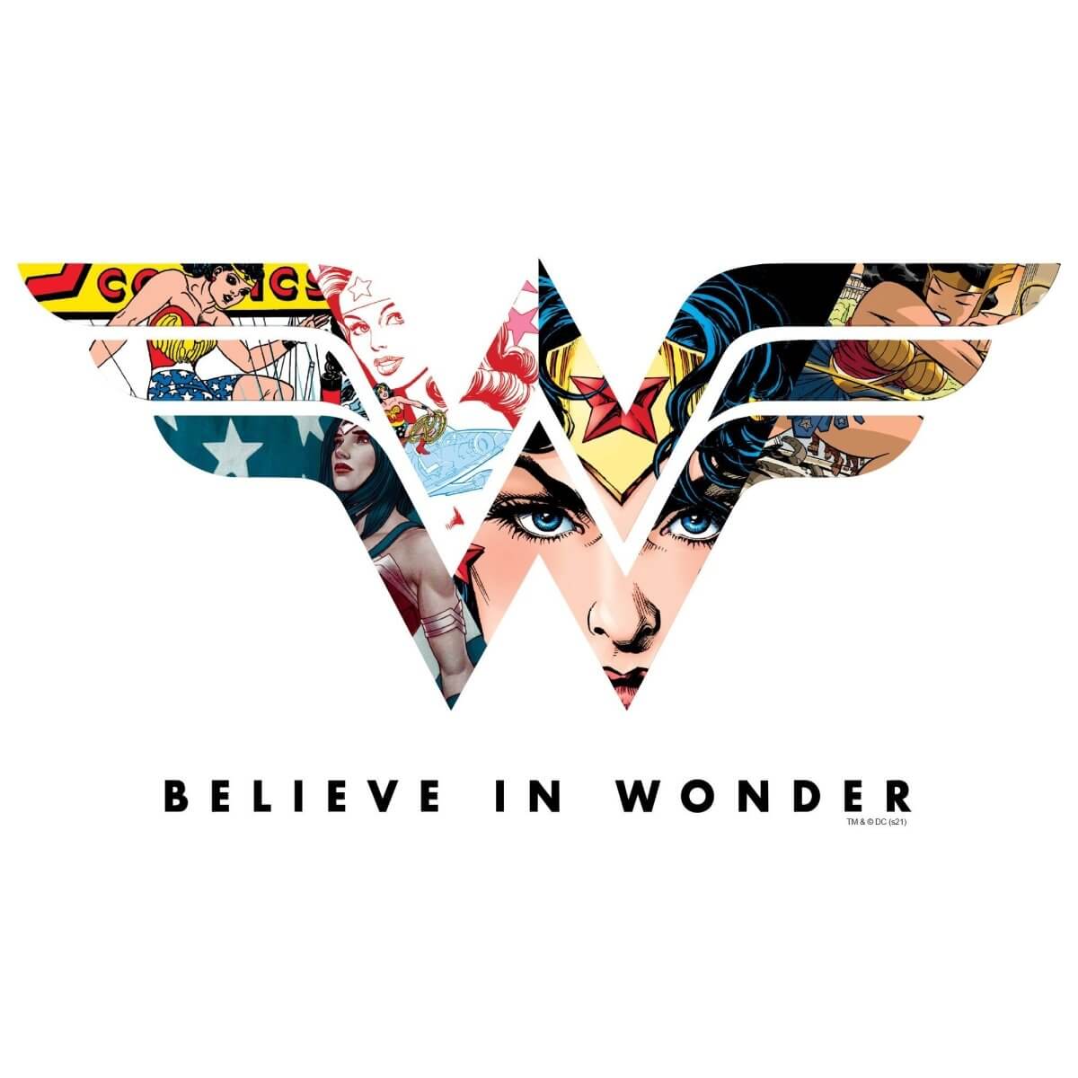 Kismet Decals Wonder Woman Variant Comic Art Officially Licensed Wall Sticker - Easy DIY DC Comics Home, Kids or Adult Bedroom, Office, Living Room Decor Wall Art - Kismet Decals