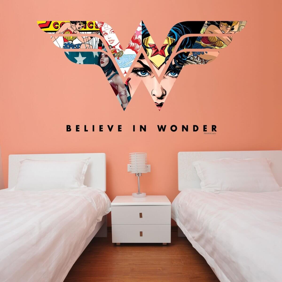 Kismet Decals Wonder Woman Variant Comic Art Officially Licensed Wall Sticker - Easy DIY DC Comics Home, Kids or Adult Bedroom, Office, Living Room Decor Wall Art - Kismet Decals
