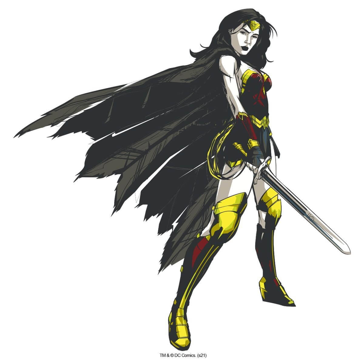 Kismet Decals Wonder Woman Victory Stance Licensed Wall Sticker - Easy DIY Justice League Home & Room Decor Wall Art - Kismet Decals