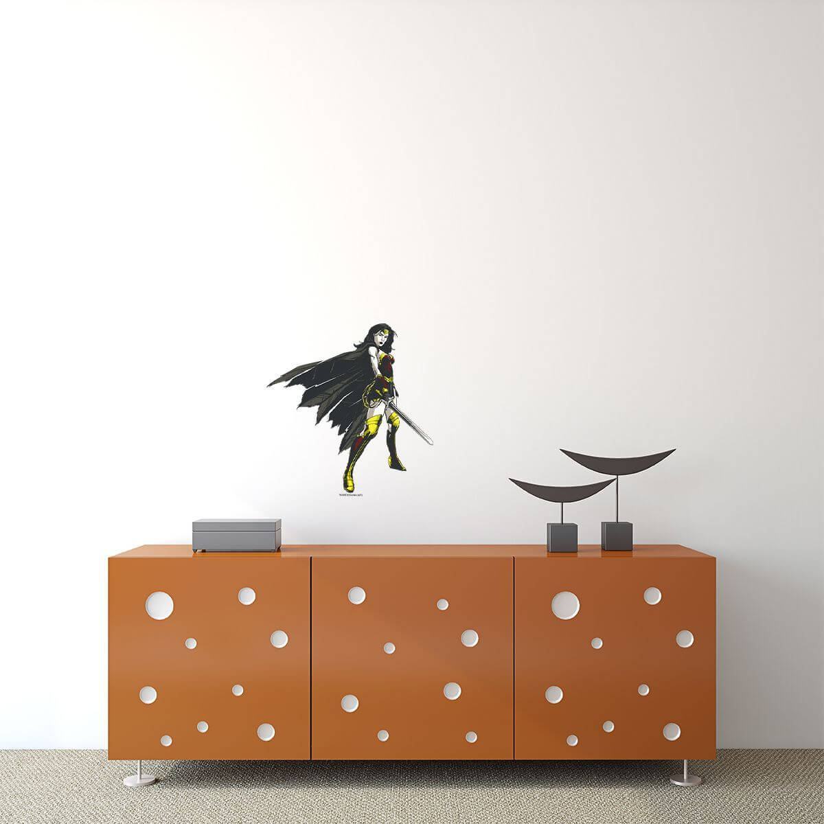Kismet Decals Wonder Woman Victory Stance Licensed Wall Sticker - Easy DIY Justice League Home & Room Decor Wall Art - Kismet Decals