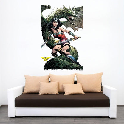 Kismet Decals Wonder Woman Vol 4 #51 Comic Cover Series Officially Licensed Wall Sticker - Easy DIY DC Comics Home, Kids or Adult Bedroom, Office, Living Room Decor Wall Art - Kismet Decals