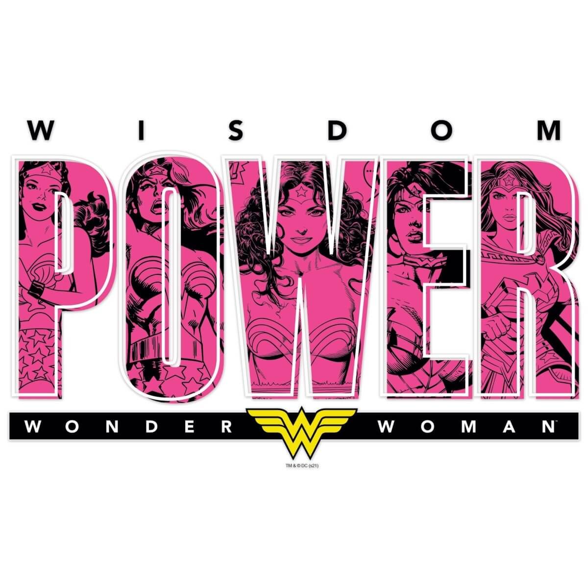 Kismet Decals Wonder Woman Wisdom Power Officially Licensed Wall Sticker - Easy DIY DC Comics Home, Kids or Adult Bedroom, Office, Living Room Decor Wall Art - Kismet Decals