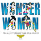 Kismet Decals Wonder Woman You Are Stronger Officially Licensed Wall Sticker - Easy DIY DC Comics Home, Kids or Adult Bedroom, Office, Living Room Decor Wall Art - Kismet Decals