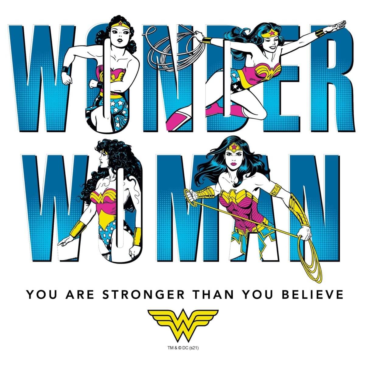 Kismet Decals Wonder Woman You Are Stronger Officially Licensed Wall Sticker - Easy DIY DC Comics Home, Kids or Adult Bedroom, Office, Living Room Decor Wall Art - Kismet Decals
