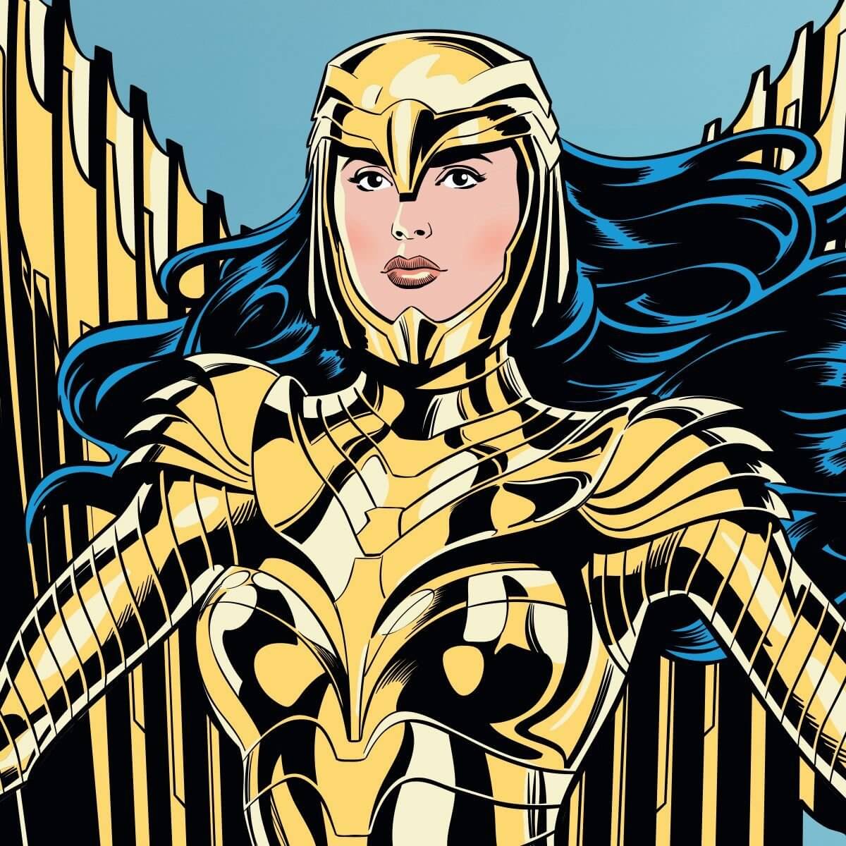 Kismet Decals WW84 Asteria's Armor Licensed Wall Sticker - Easy DIY Wonder Woman 1984 Home & Room Decor Comic Art - Kismet Decals