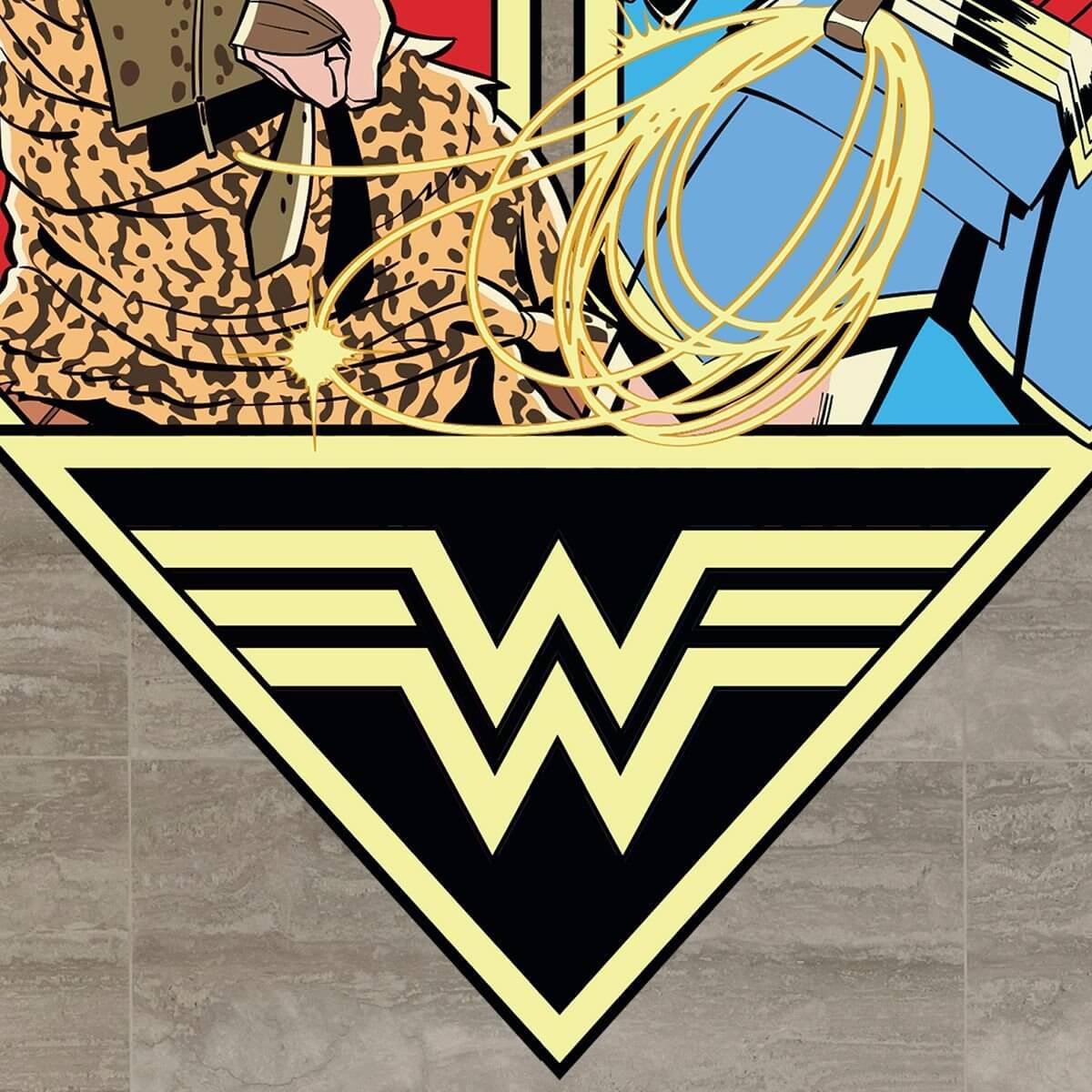 Kismet Decals WW84 Barbara vs Diana Licensed Wall Sticker - Easy DIY Wonder Woman 1984 Home & Room Decor Comic Art - Kismet Decals