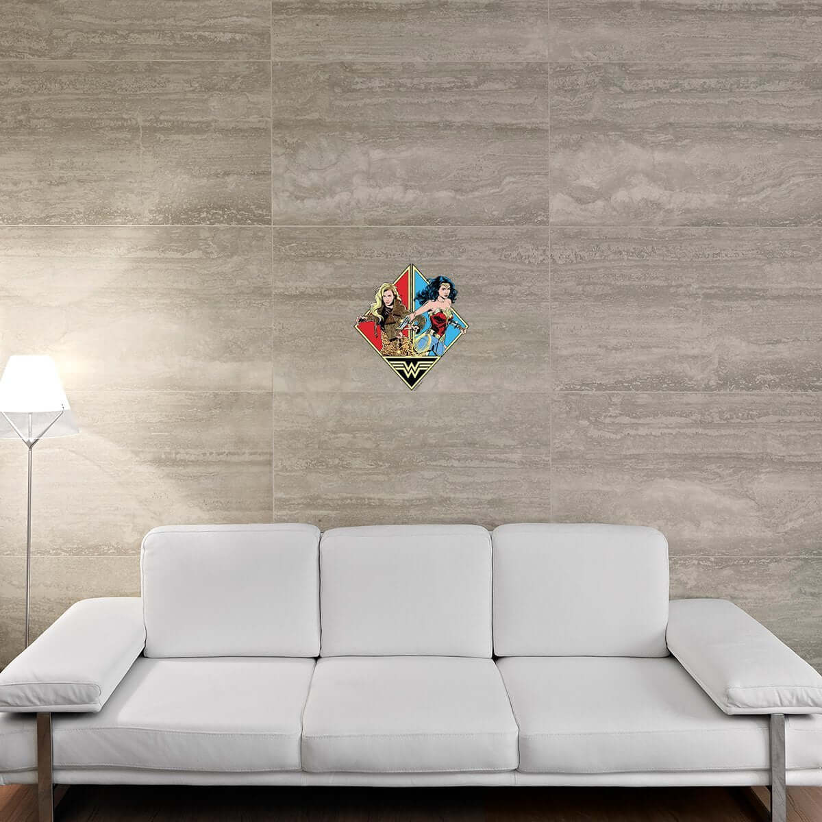 Kismet Decals WW84 Barbara vs Diana Licensed Wall Sticker - Easy DIY Wonder Woman 1984 Home & Room Decor Comic Art - Kismet Decals