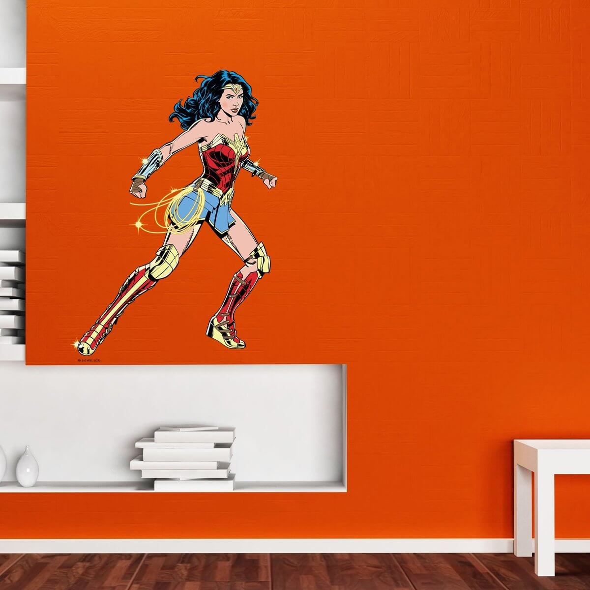 Kismet Decals WW84 Battle Stance Licensed Wall Sticker - Easy DIY Wonder Woman 1984 Home & Room Decor Comic Art - Kismet Decals