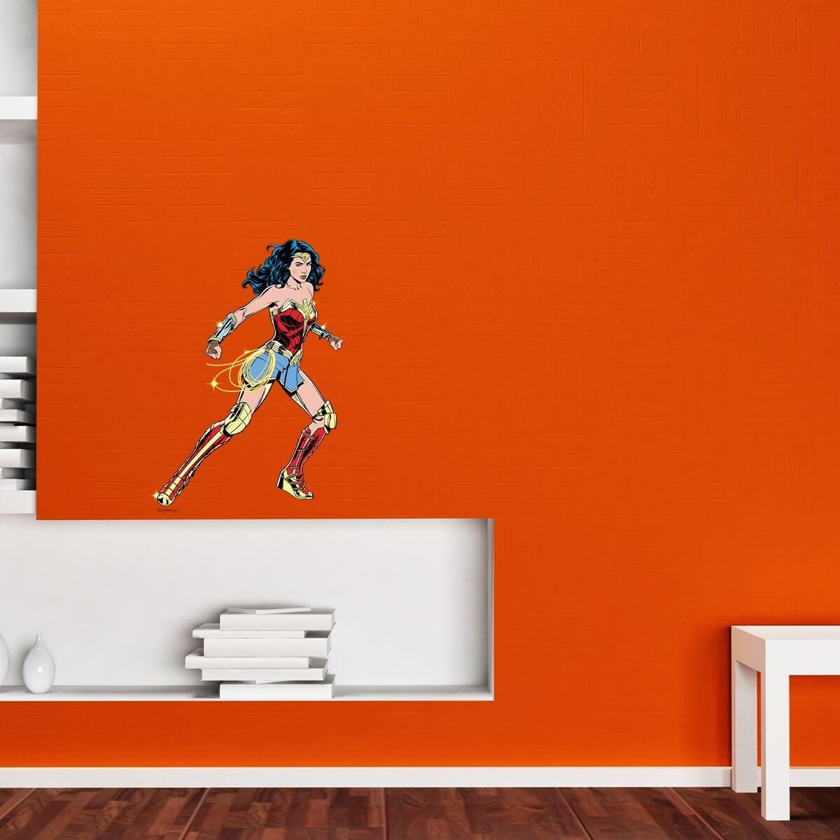 Kismet Decals WW84 Battle Stance Licensed Wall Sticker - Easy DIY Wonder Woman 1984 Home & Room Decor Comic Art - Kismet Decals