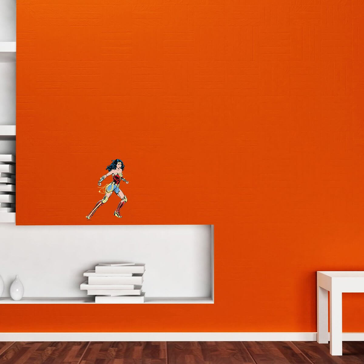 Kismet Decals WW84 Battle Stance Licensed Wall Sticker - Easy DIY Wonder Woman 1984 Home & Room Decor Comic Art - Kismet Decals
