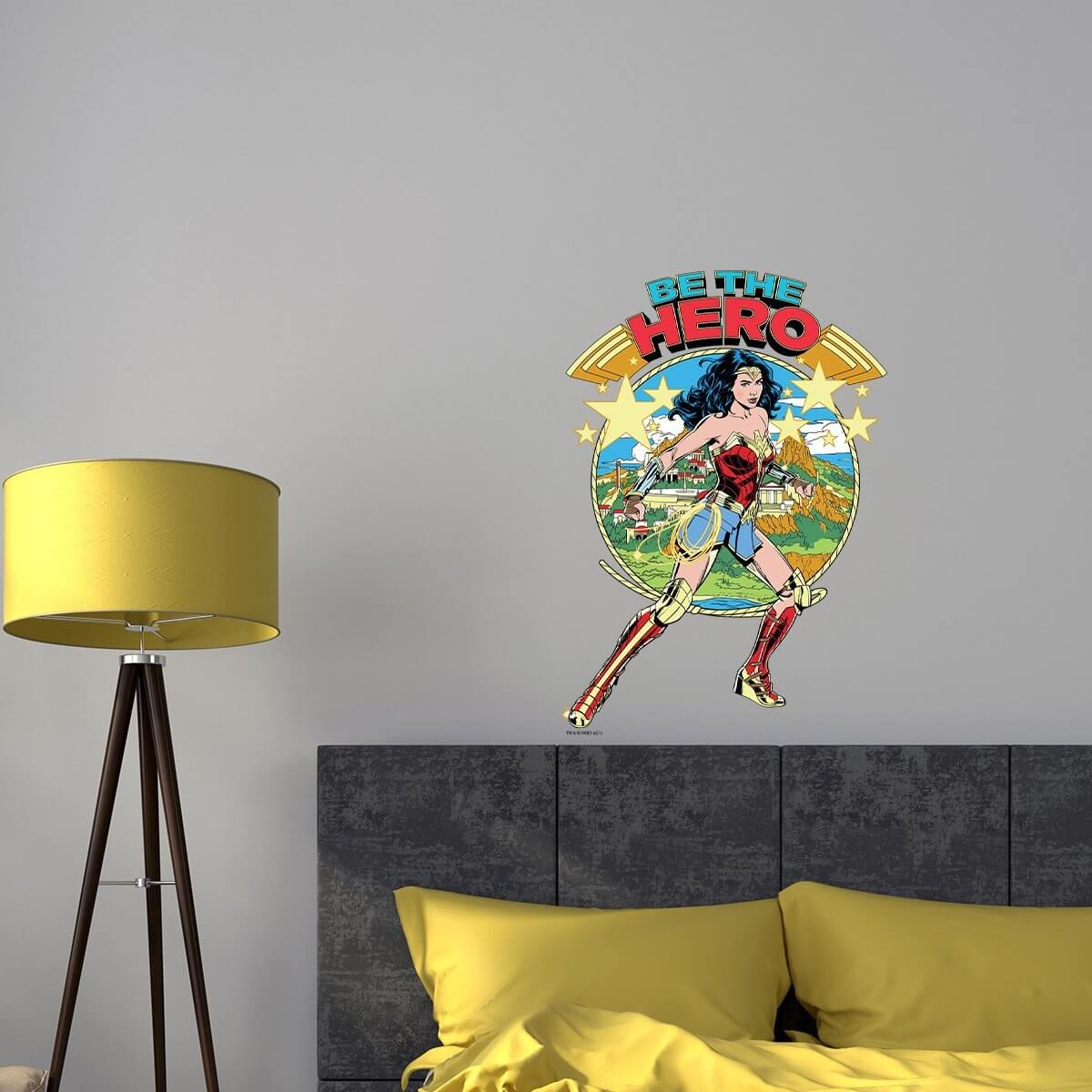 Kismet Decals WW84 Be The Hero Large Licensed Wall Sticker - Easy DIY Wonder Woman 1984 Home & Room Decor Comic Art - Kismet Decals