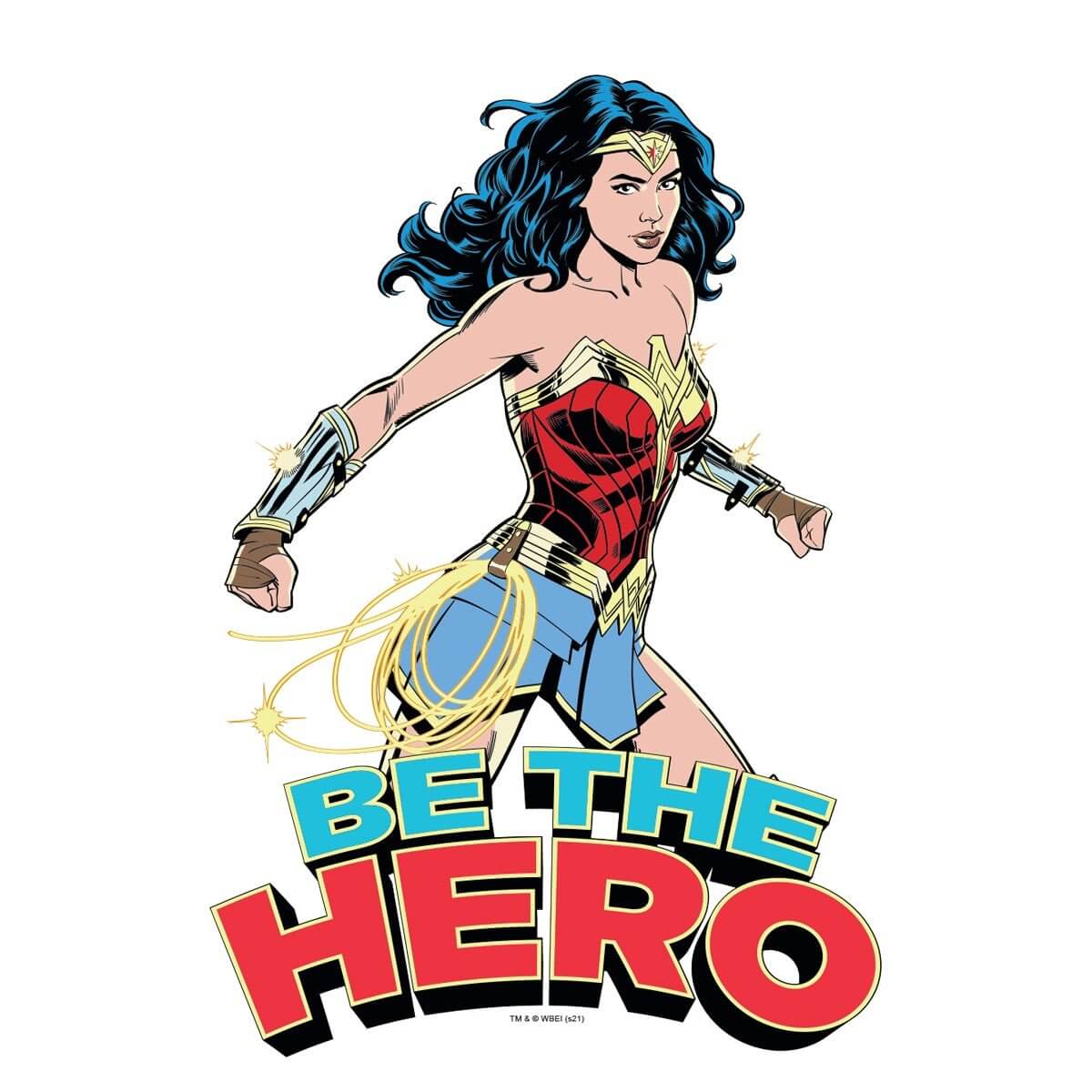 Kismet Decals WW84 Be The Hero Licensed Wall Sticker - Easy DIY Wonder Woman 1984 Home & Room Decor Comic Art - Kismet Decals