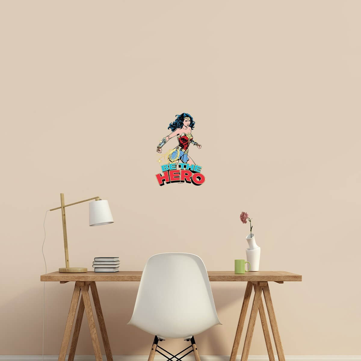 Kismet Decals WW84 Be The Hero Licensed Wall Sticker - Easy DIY Wonder Woman 1984 Home & Room Decor Comic Art - Kismet Decals