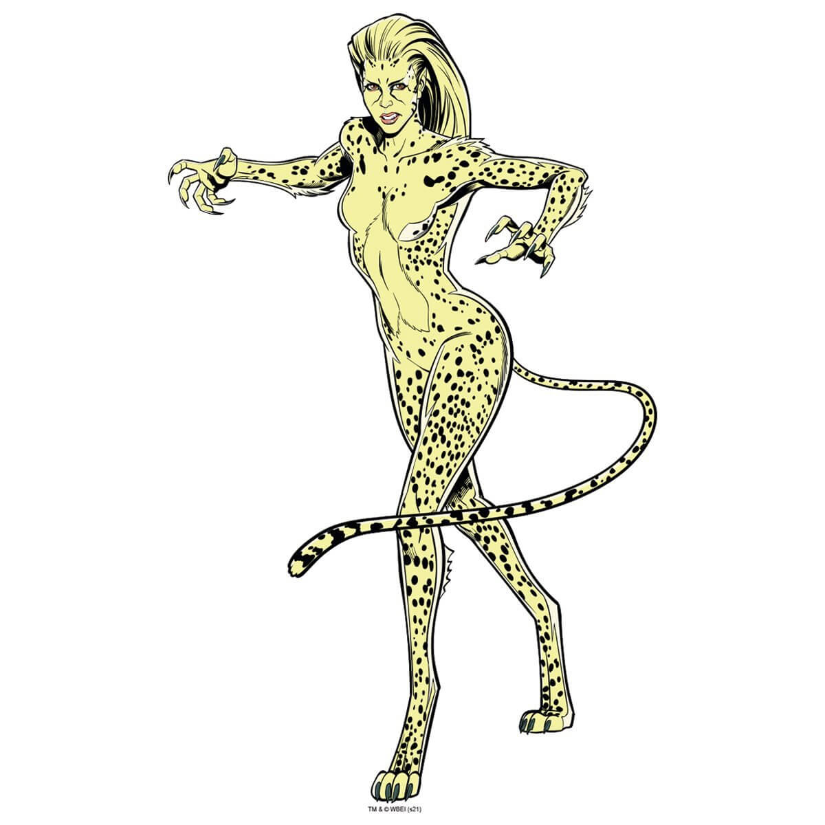 Kismet Decals WW84 Cheetah Standing Pose Licensed Wall Sticker - Easy DIY Wonder Woman 1984 Home & Room Decor Wall Art - Kismet Decals