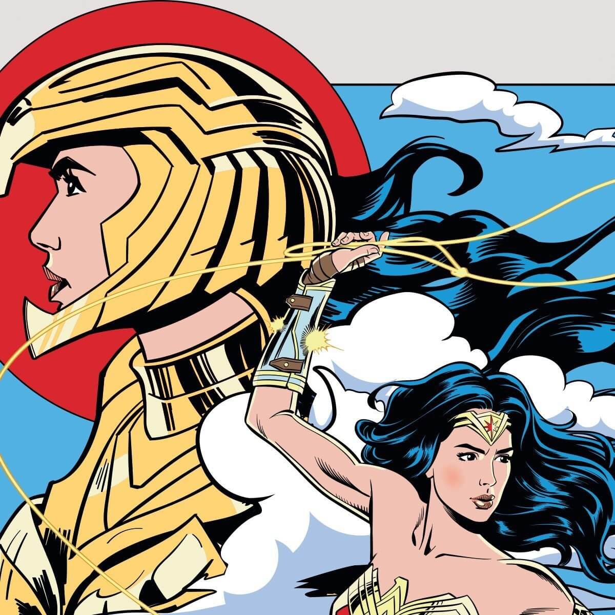 Kismet Decals WW84 Fight for Justice Licensed Wall Sticker - Easy DIY Wonder Woman 1984 Home & Room Decor Comic Art - Kismet Decals