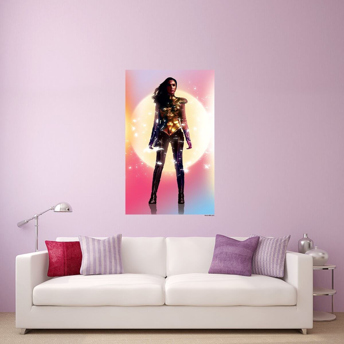 Kismet Decals WW84 Gal Gadot Cosmic Art Licensed Wall Sticker - Easy DIY Wonder Woman 1984 Home & Room Decor Wall Art - Kismet Decals