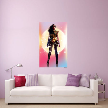 Kismet Decals WW84 Gal Gadot Cosmic Art Licensed Wall Sticker - Easy DIY Wonder Woman 1984 Home & Room Decor Wall Art - Kismet Decals