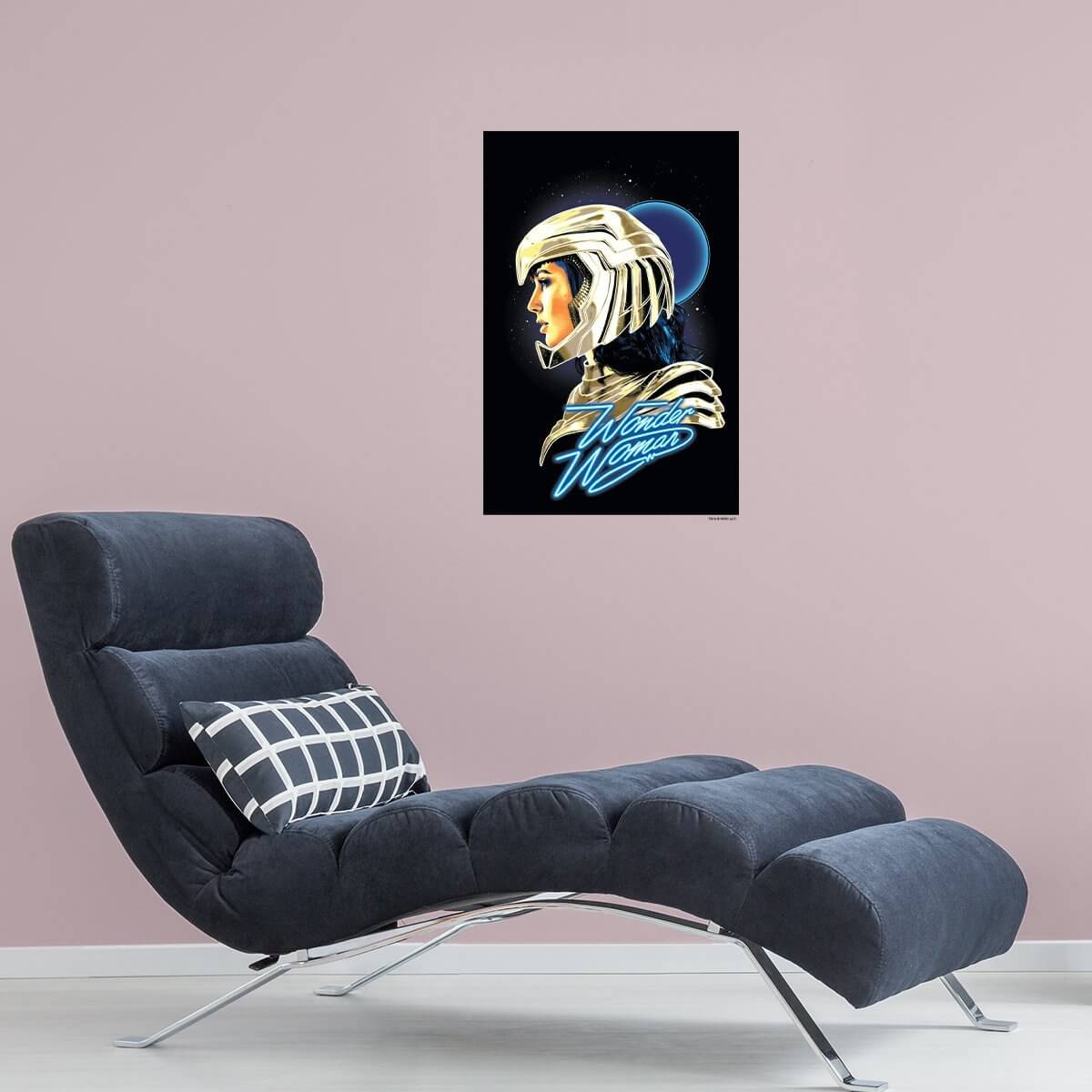 Kismet Decals WW84 Gal Gadot Neon Blue Art Licensed Wall Sticker - Easy DIY Wonder Woman 1984 Home & Room Decor Wall Art - Kismet Decals