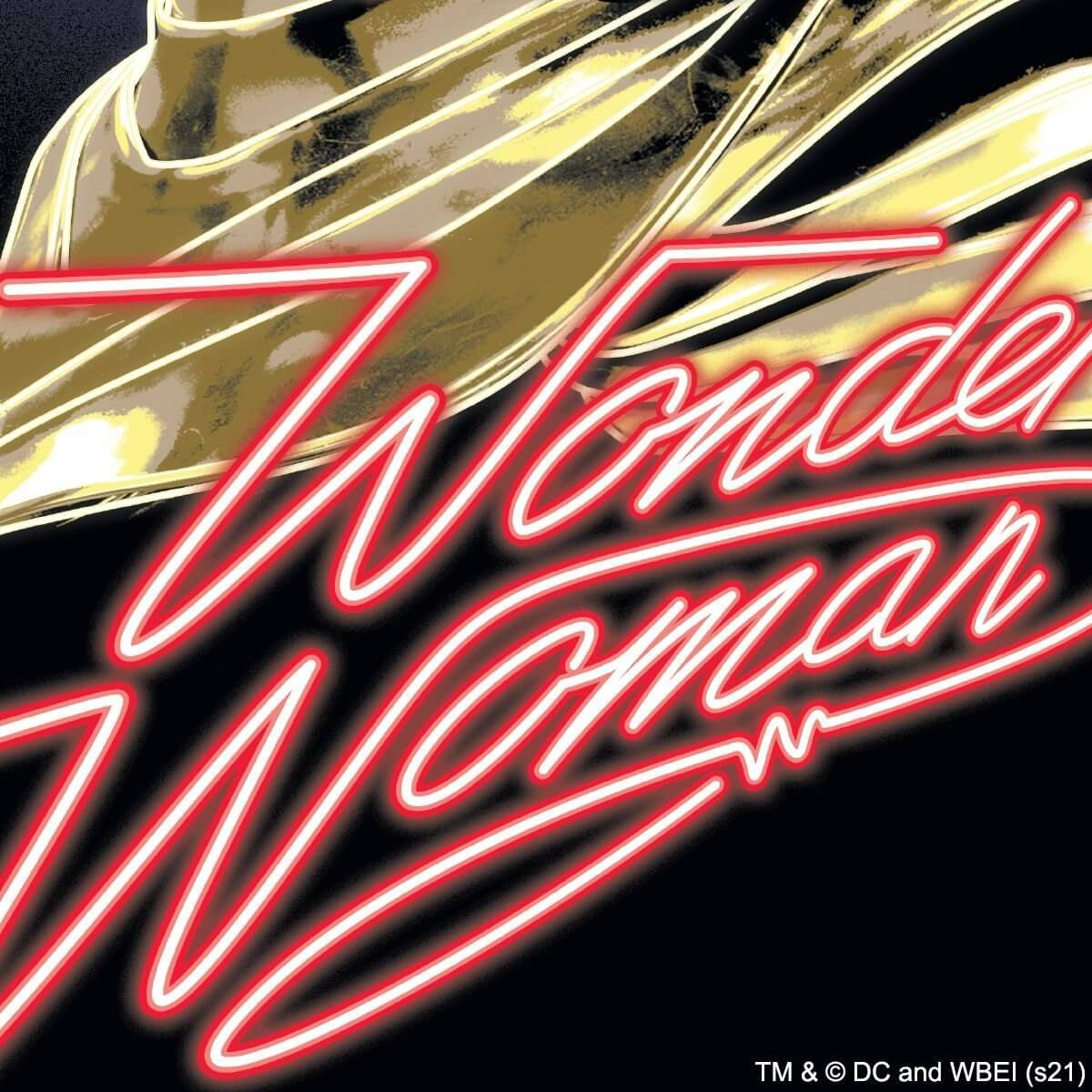 Kismet Decals WW84 Gal Gadot Neon Pink Art Licensed Wall Sticker - Easy DIY Wonder Woman 1984 Home & Room Decor Wall Art - Kismet Decals
