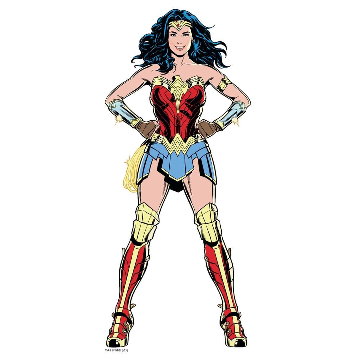 Kismet Decals WW84 Hero Pose 1 Licensed Wall Sticker - Easy DIY Wonder Woman 1984 Home & Room Decor Comic Art - Kismet Decals