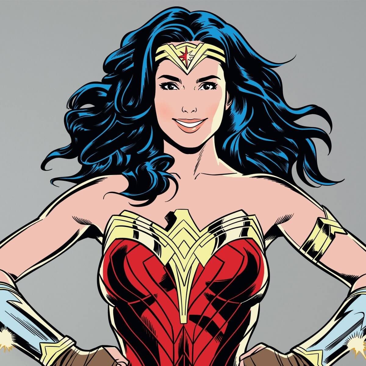 Kismet Decals WW84 Hero Pose 1 Licensed Wall Sticker - Easy DIY Wonder Woman 1984 Home & Room Decor Comic Art - Kismet Decals